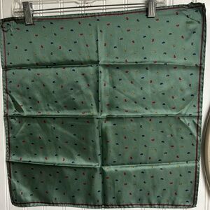 Vtg Ashear 100% Silk Men’s Pocket Square 18.5” Hand Rolled Scarf Made in Italy